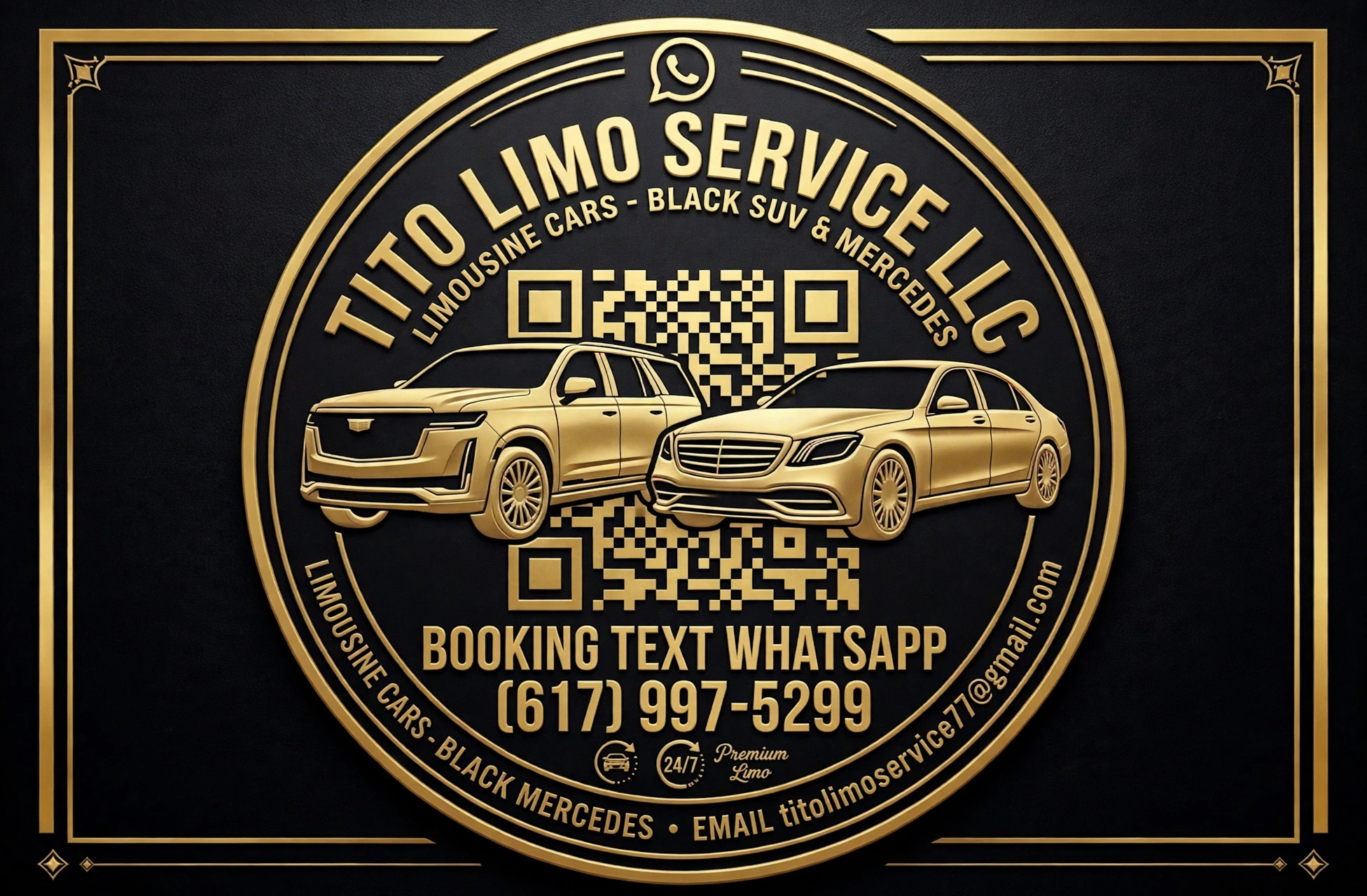 Tito Limo Service LLC Business Card with QR